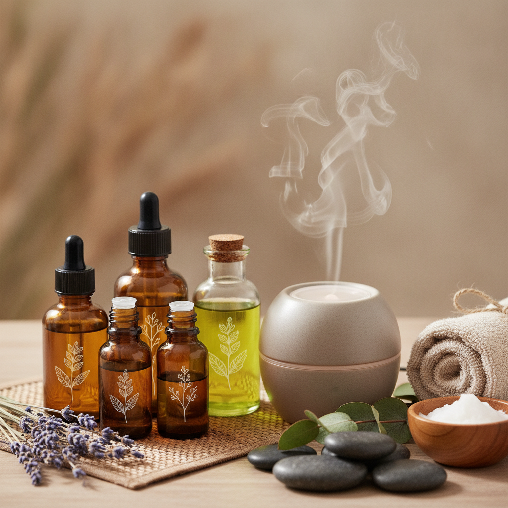 Aromatherapy Massage - no text no faces and no background of places or spas
